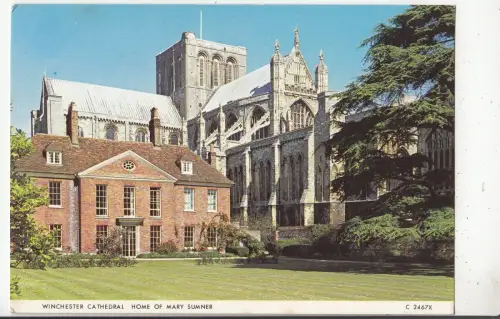 BF29703 winchester cathedral home of mary sumner UK front/back image