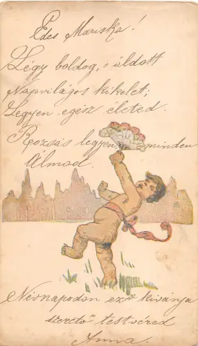 B27632 Kinderkind mit Blumen