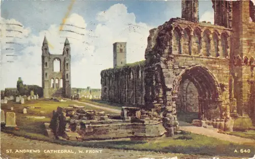 B4339 UK St Andrews Cathedral W Front 1960 front/back scan