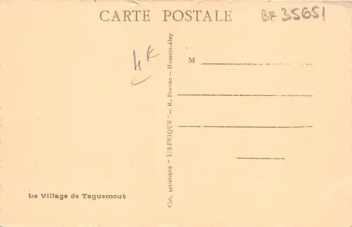 BF35651 le village de taguemout algeria front/back scan