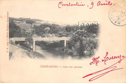 BF35818 Constantine Pont des Arcades Algeria Front/Back Scan
