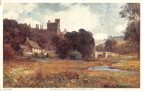 BR67298 Haddon Hall from the Bakewell Side Postcard UK 14x9cm