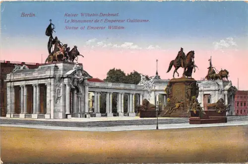 BF34726 BERLIN KAISERWILHEM DENKMAL GERMANY FRONT/BACK SCAN