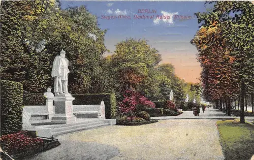 BF34555 Belagerung allee denkmal wilhem I berlin germany Front/Back Scan