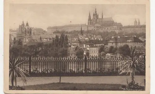B79341 praha prag hradcany od kirzovniku tschechien front/back image