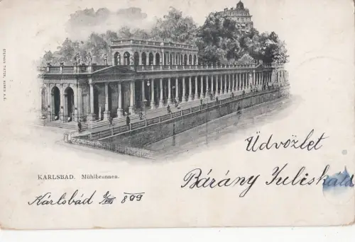 B80054 karlovi variant karlsbad mühlbrunnen Tschechien Vorder-/Rückbild