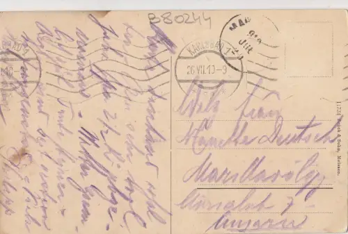 B80244 karlsbad cafe kaiserpark karlovy variiert Tschechien Vorder-/Rückbild