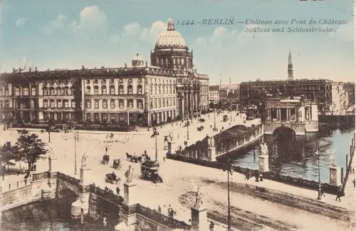 BF16706 berlin chateau avec pont du chateau germany front/back image