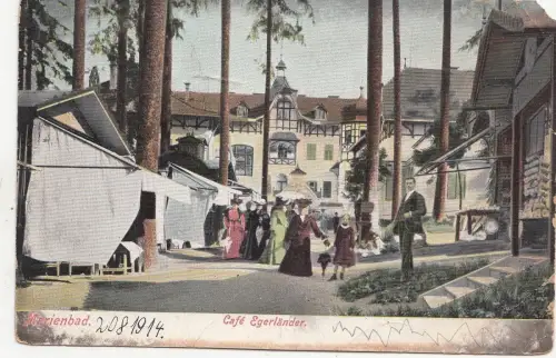 B79455 marianske lazne cafe egerländer marienbad tschechien vorder-/rückbild