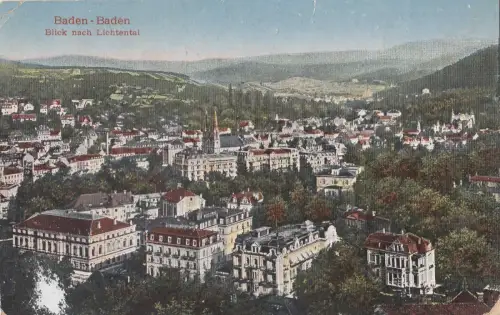 B80430 baden baden blick nach lichtental germany front/back image