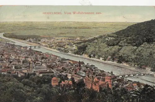 B80047 heidelberg vom wolfsbrunnen aus germany Vorder-/Rückbild