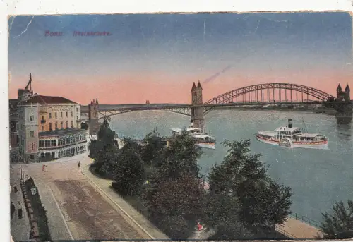 BF32079 Bonn Rheinsbrücke Schiff Deutschland Vorder-/Rückbild