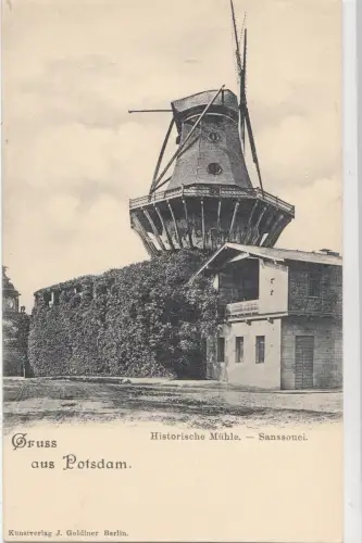 B79457 potsdam historhe muhle sanssouci windmühle mou germany front/back image