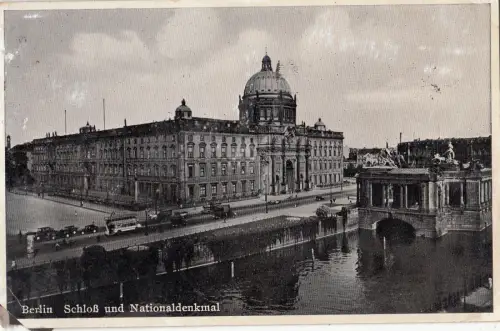 BF17338 Berlin Schloss und Nationaldenkmal Schloss und Deutschland Vorder-/Rückbild