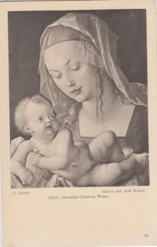 BF18483 a durer maria mit dem kinde painting art front/back image