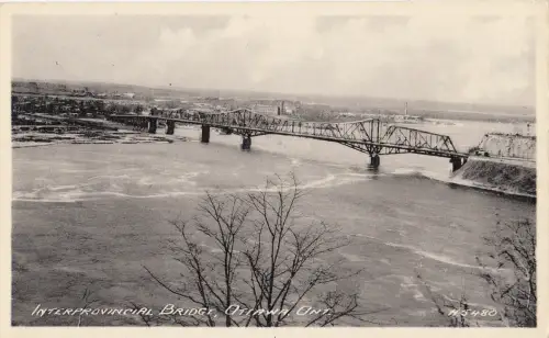 B77705 ottawa interprovincial bridge canada scan front/back image