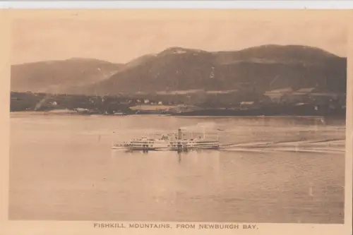 B77670 fishkill mountains from newburgh bay ship b canada scan front/back image
