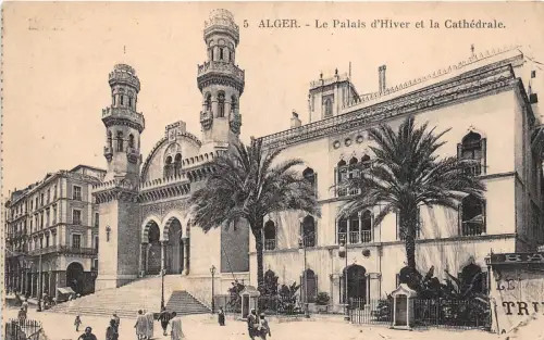 BF35705 alger le palais d hiver et la cathedrale algeria front/back scan