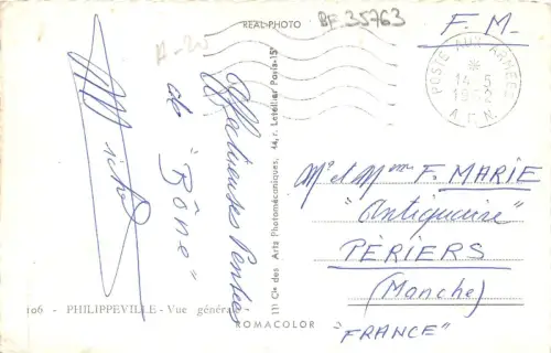 BF35763 philippeville vue generale algeria front/back scan