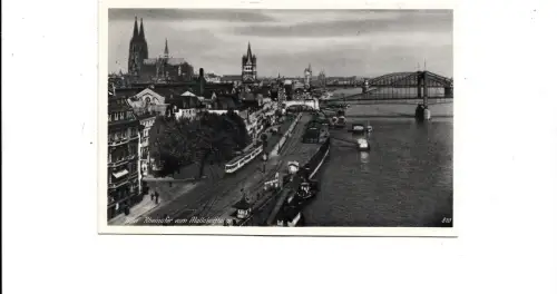 BF17279 koln rheinufer von mallakoffturm germany front/back image