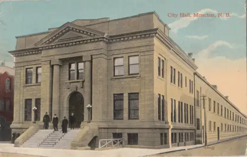 B77724 city hall monteon NB canada scan front/back image
