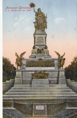BF17318 National Denkmal a d Niederwald am Rhein Deutschland Vorder-/Rückbild