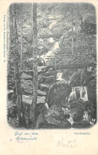 B3714 Deutschland Schwarzwald Gertelbachalle Front/Back Scan