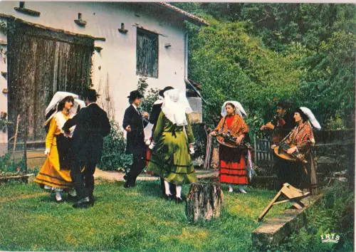 BF12766 folklore en limousin danse luousiens types france front/back image