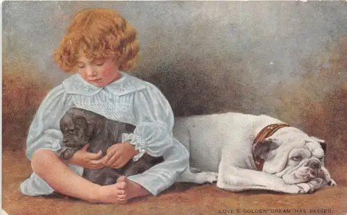 Lot261 love s golden dream has pass dog animal girl uk
