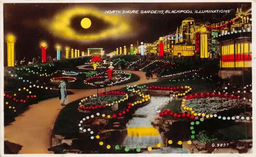 auk41023 north shore gardens blackpool illuminations uk