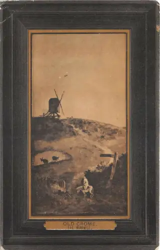 Lot317 alte Chrom die Windmühle Gemälde Postkarte Kunst UK