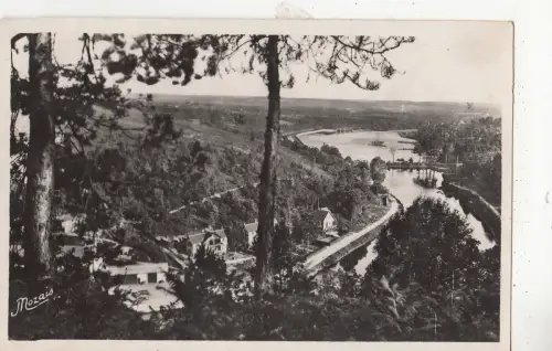 BF27733 guerledan en aval du barrage france front/back image