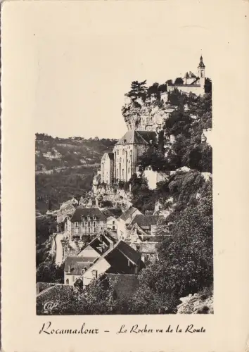 BF27450 rocamadour le rocher vu de la route france front/back image
