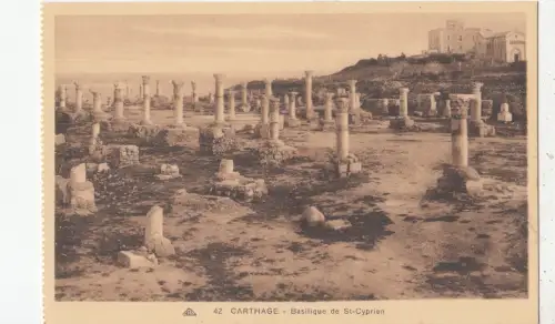 BF18945 basilique de st cyprien carthage tunisia front/back image