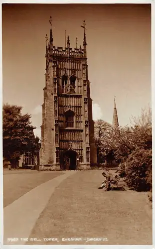 BR69170 der Glockenturm Evesham UK Richter 17967 Echtfoto