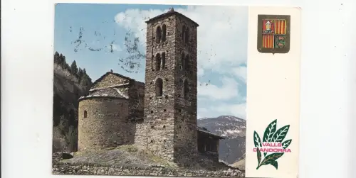 BF28916 valls d andorra canillo esglesia roamnica front/back image