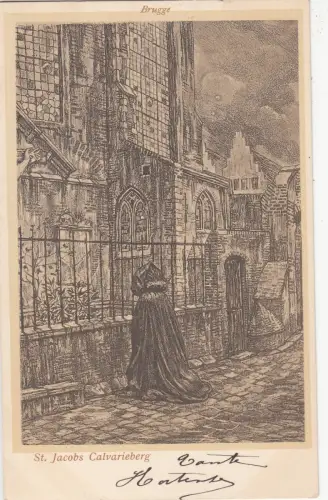 BF18604 St Jacobs Calvarieberg Brugge Gemälde Kunst Vorder-/Rückbild