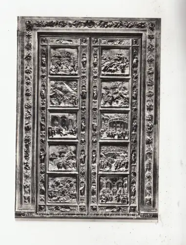 BF19133 firenze le baptistere la porte du parises italy front/back image