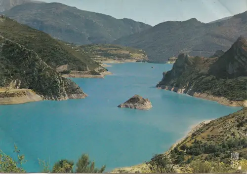 BF19712 lac et barrage de castillon a de h p entre caste france front/back image