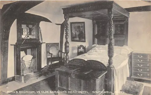 BR59224 Kingsize-Bett Schlafzimmer Ye Olde Saracens Head Hotel Southwell UK