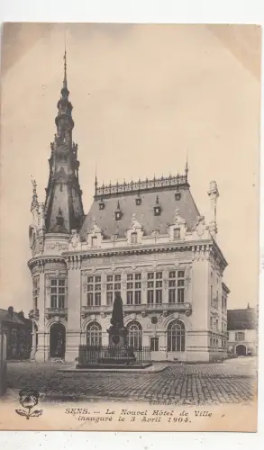 BF19104 le nouvel hotel de ville inaugure sens france front/back image