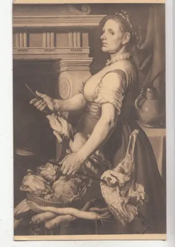 BF18527 pieter aertsen la cuisiniiere bruxelles painting art front/back image