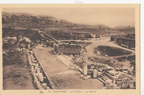 BF18939 l;e theatre la scene carthage tunisia front/back image