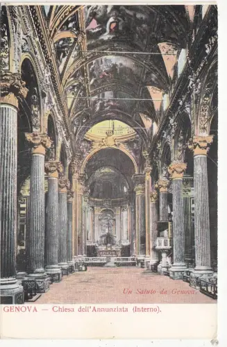 BF19253 genova chiesa dell annunziata italy front/back image