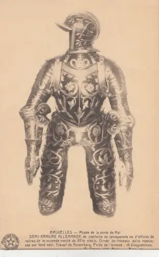BF18515 bruxelles la porte de hal demi armure allemande art front/back image