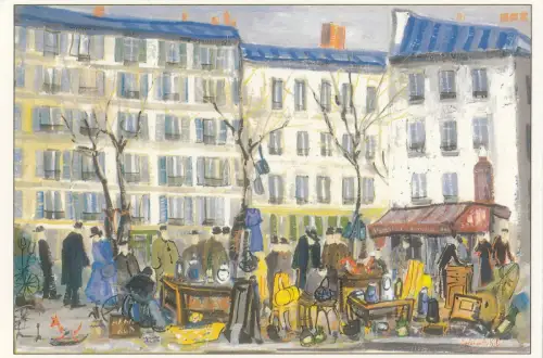 BF18388 tableau de jaques a robert foire a la ferr Gemälde Kunst Vorder-/Rückbild