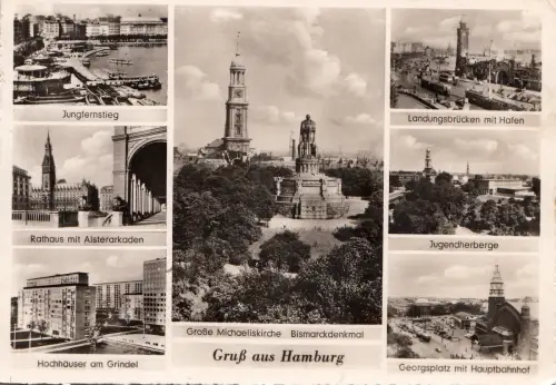 BF15026 hamburg gruss aus hamburg germany Vorder-/Rückbild