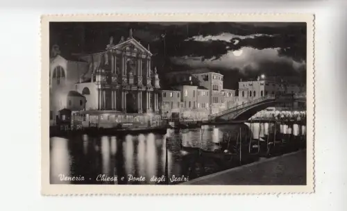 BF32932 venezia chiesa e pont edegli scalzi italy front/back image