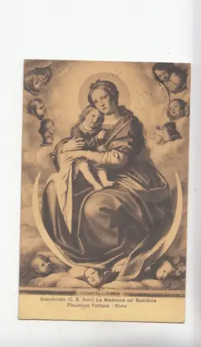 BF18518 sassoferrato la madonna col bambino salvi painting art front/back image
