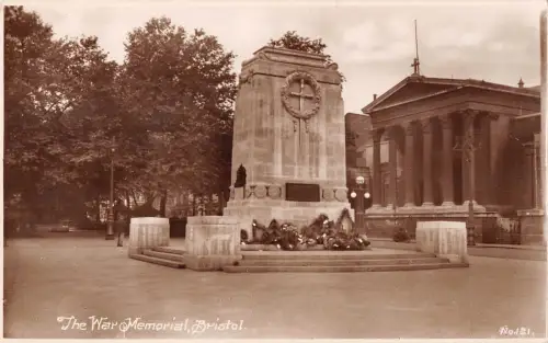 uk12664 war memorial bristol real photo uk